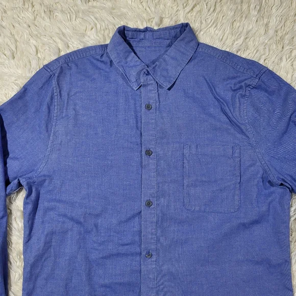 Lululemon Commission Long Sleeve Shirt Blue Mens Size Large! - Picture 2 of 14